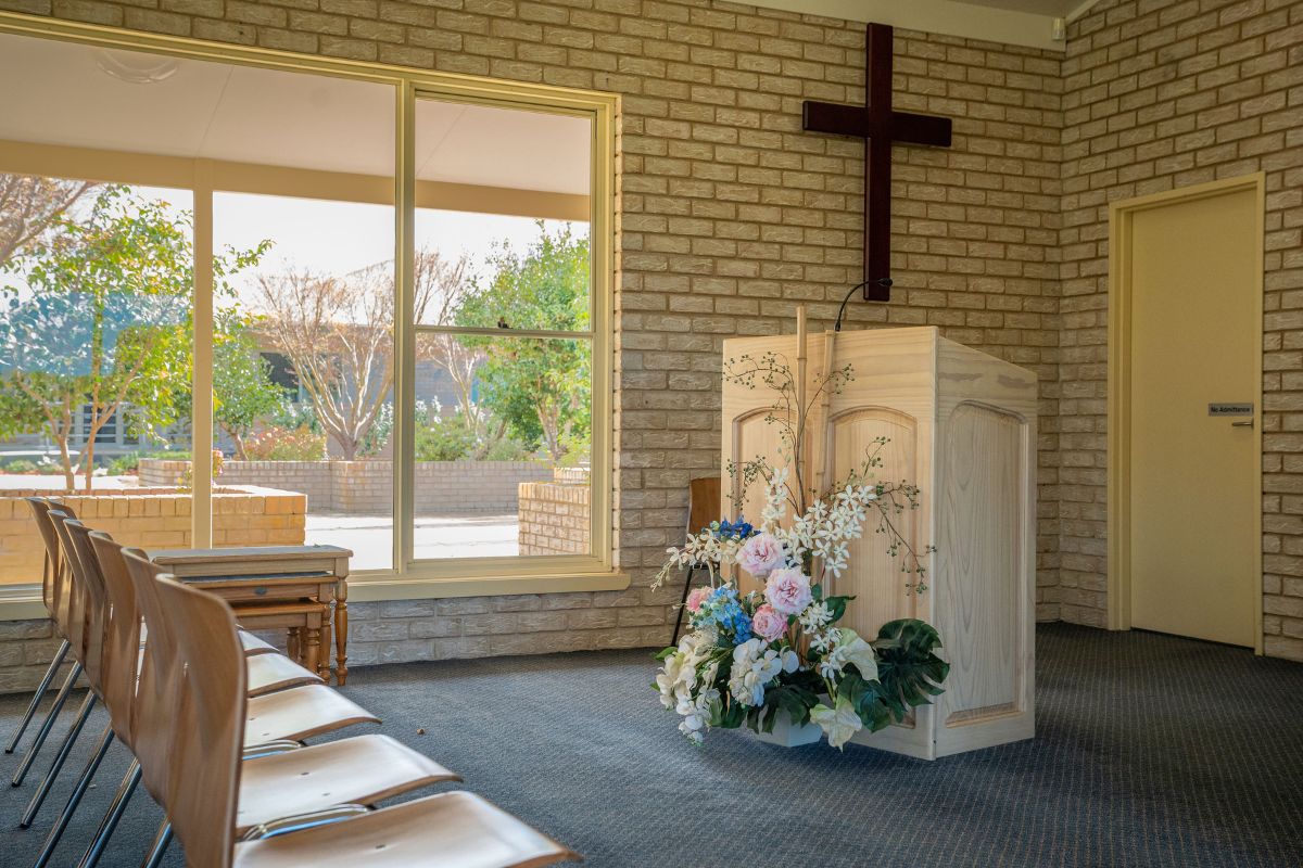 Internal of Chapel at Broulee Memorial Gardens